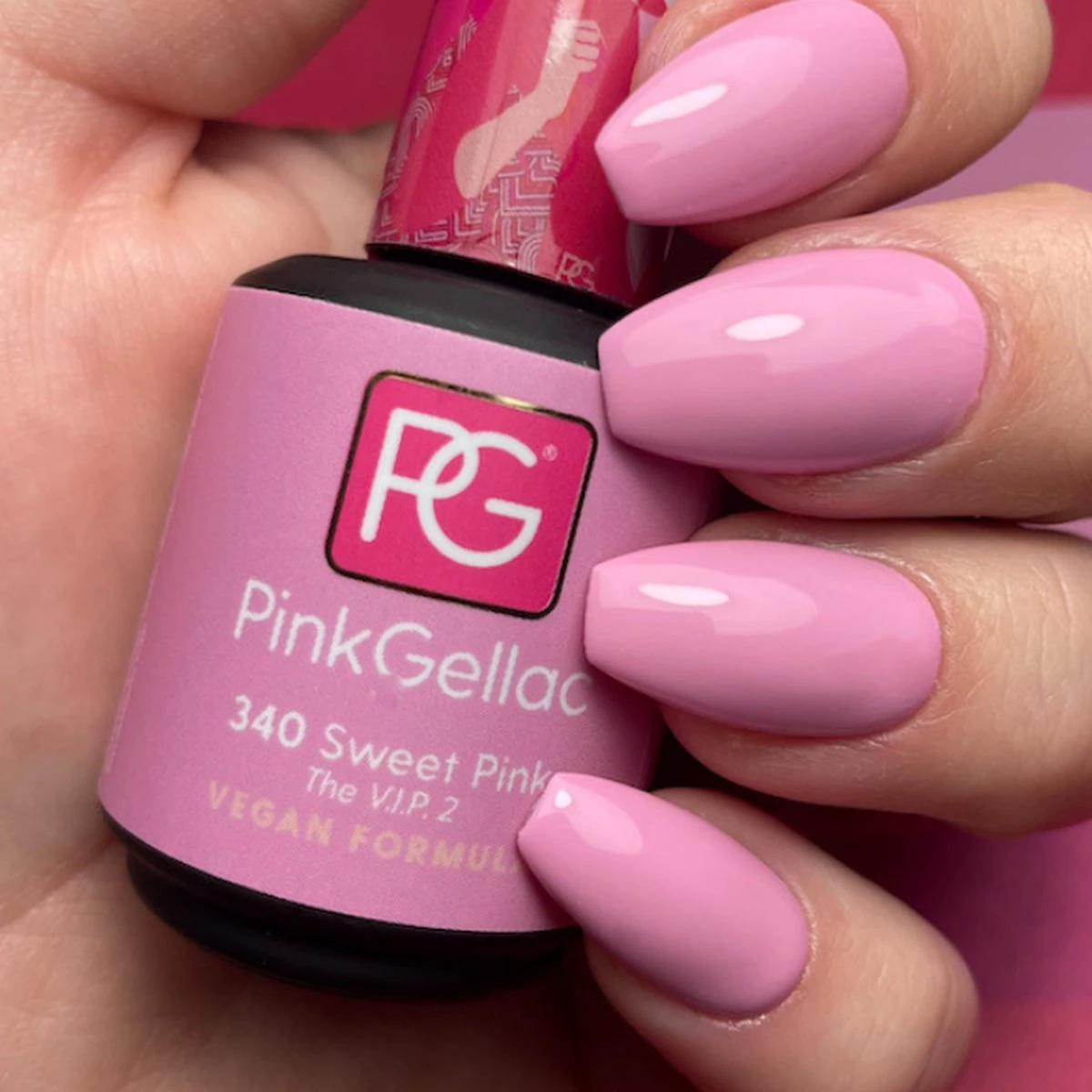 Pink Gellac - Sweet Pink - Gellak - Vegan - Roze - Glanzend - 15ml 6 Pink Gellac - Sweet Pink - Gellak - Vegan - Roze - Glanzend - 15ml - Afbeelding 6