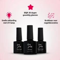Miss Jules® Base & Top Coat & Primer 24 Ml - Gellak - Goede Aanhechting - Blijvend Glanzende Nagels -Cosmeticawinkel 1200x1200 921
