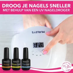 MURLEY’s Primer Base Coat Top Coat 3 In 1 Set Voor Gellak Polygel Acryl Basecoat & Topcoat - 3x 15ml - Gel Nagellak - Gelnagellak - UV / LED Lamp Gelnagels -Cosmeticawinkel 1200x1200 925