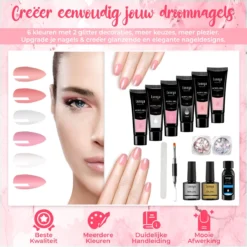 Luneya Polygel Kit - 6 Kleuren - Polygel Nagels Starterspakket - Tasje - Incl. UV LED Lamp -Cosmeticawinkel 1200x1200 966