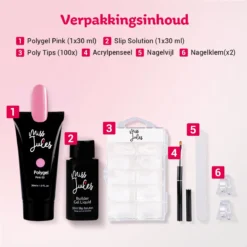 Miss Jules® Polygel Kit - 30 Ml Pink - Polygel Nagels Starterspakket – Polygel Set Incl. Instructievideo (NL) – Polygel Starters Kit -Cosmeticawinkel 1200x1200 978