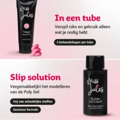 Miss Jules® Luxe Complete Polygel Kit - Polygel Nagels Starterspakket - 6 Kleuren - Perfecte Combinatie Gellak & Acryl - Incl. UV LED Lamp & Instructievideo (NL) -Cosmeticawinkel 1200x1200 983