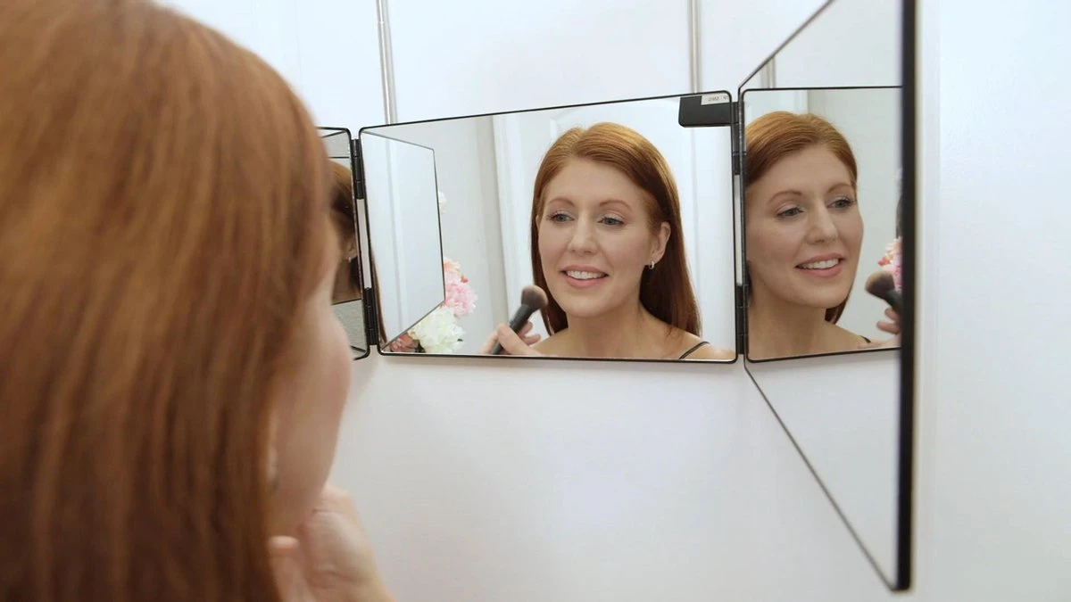 Merkloos Multi Mirror - Make-up Spiegel - Thuis Kapper Spiegel - Self Cut Spiegel - 360 - Hangend 4 Merkloos Multi Mirror - Make-up Spiegel - Thuis Kapper Spiegel - Self Cut Spiegel - 360 - Hangend - Afbeelding 4