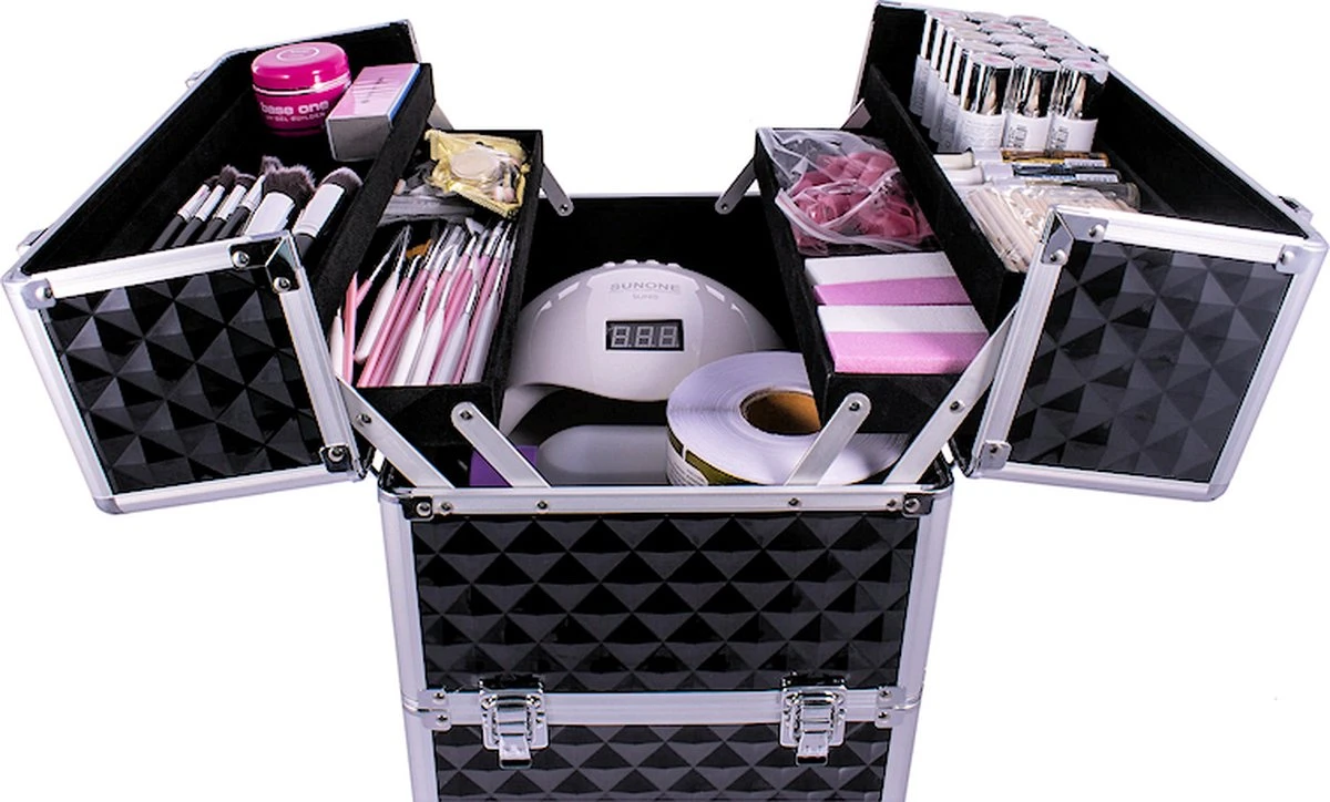 SUNONE Make Up Koffer Patroon Zwart XL 1 SUNONE Make Up Koffer Patroon Zwart XL