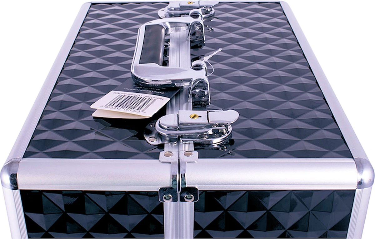 SUNONE Make Up Koffer Patroon Zwart XL 3 SUNONE Make Up Koffer Patroon Zwart XL - Afbeelding 3