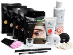 Marie-José & Co Henna Brows Start Set - Alle Kleuren & Accessoires - Wenkbrauwverf Start Kit Voor Professionals