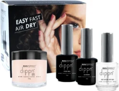 Dip Poeder Starter Kit - NailPerfect - Dippn Kit (Dippn' Sticky Base 15ml, Dippn' Activator 15ml, Dippn' Fast Dry Top Coat 15ml, Dippn' 004 Cover = Zacht Roze 25 Gram) -Cosmeticawinkel 1200x914 1