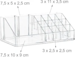 Confibel - Make-up Organizer - Cosmetica Organizer - Verstelbare Lades - Sieraden/Make-up - Cosmetica Opbergdoos - Transparant -Cosmeticawinkel 1200x918