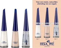 Herome French Manicure Set Salmon - Complete Set In 3 Stappen Een French Manicure - Met Een Salmon Kleurlak, Een Witte Nagellak Voor De Nagelranden En Een Top Coat - 3x10ml. 22 Herome French Manicure Set Salmon - Complete Set In 3 Stappen Een French Manicure - Met Een Salmon Kleurlak, Een Witte Nagellak Voor De Nagelranden En Een Top Coat - 3x10ml. -Cosmeticawinkel 1200x939 1