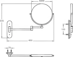 Vitra Make Up Spiegel - 2X Vergroting - Wandspiegel Rond - Scheerspiegel Wandmodel - Badkamer - Roestvrij - Chroom - Draadloos -Cosmeticawinkel 1200x943 4