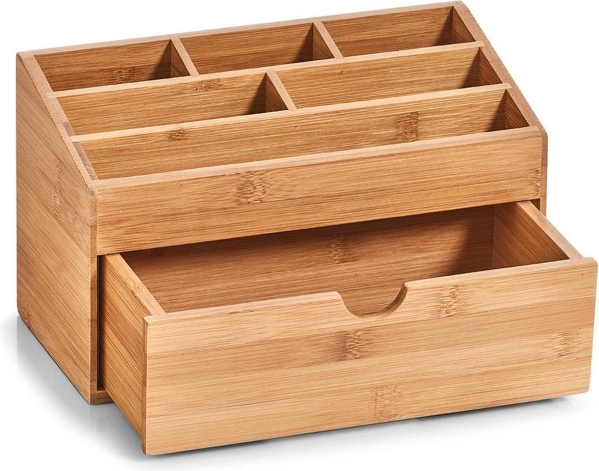 Zeller Present Houten Bureau Organizer - C-04-4-CHout - Sorteervakken & Duurzaam 3 Zeller Present Houten Bureau Organizer - C-04-4-CHout - Sorteervakken & Duurzaam - Afbeelding 3