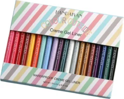 HANDAIYAN Sneldrogend Waterdicht En Niet Gemakkelijk Uit Te Vegen Kleur Eyeliner 20 Kleuren -Cosmeticawinkel 1200x964 1