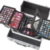 Merkloos Make-upkoffer | Beautycase | Multifunctioneel | Oogschaduw | Professioneel | Cosmetica-set | Rijke Kleuren | 113 Delen | Aluminium Koffer | Lipgloss | Nagellak | 26 X 20.3 X 14 Cm