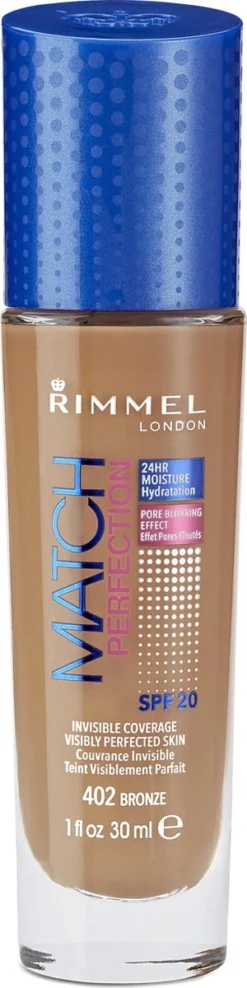 Rimmel London Match Perfection Foundation - 402 Bronze - Beige -Cosmeticawinkel 300x1200