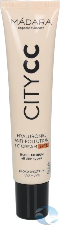 MÁDARA Anti-Pollution CC Cream SPF15 Medium Beige 40ml - Hyaluronzuur -UVA/UVB -Cosmeticawinkel 320x1200 1