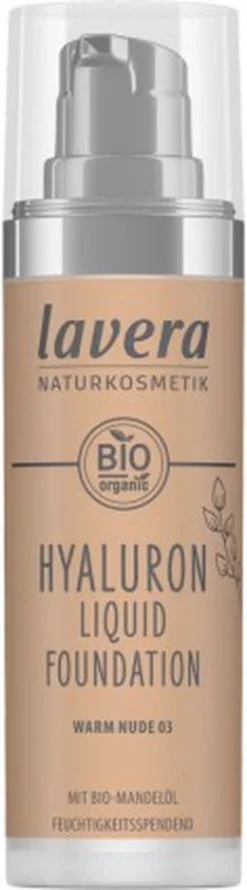 Lavera Make-up Hyaluron Liquid Foundation -Warm Nude 03-, 30 Ml