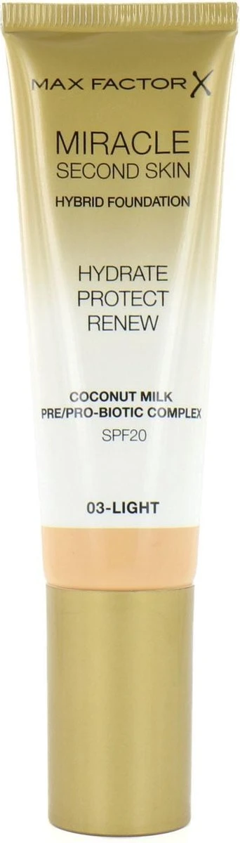 Max Factor Miracle Second Skin Foundation - 03 Light 1 Max Factor Miracle Second Skin Foundation - 03 Light