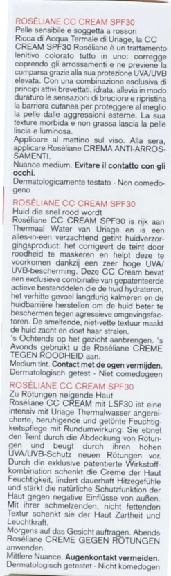 Uriage Roséliane Cc Crème Spf30 -Cosmeticawinkel 356x1200 1