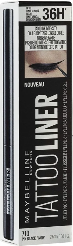 Maybelline New York Tattoo Studio Tattoo Liner - Liquid Ink - 710 Inked Black – Zwart - Ultra Langhoudende Liquid Eyeliner -Cosmeticawinkel 358x1200 8