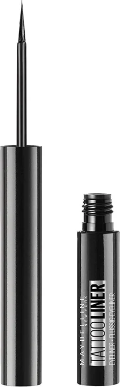 Maybelline New York Tattoo Studio Tattoo Liner - Liquid Ink - 710 Inked Black – Zwart - Ultra Langhoudende Liquid Eyeliner -Cosmeticawinkel 373x1200 6