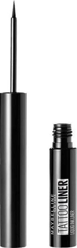 Maybelline New York Tattoo Studio Tattoo Liner - Liquid Ink - 710 Inked Black – Zwart - Ultra Langhoudende Liquid Eyeliner -Cosmeticawinkel 374x1200 5