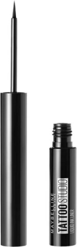 Maybelline New York Tattoo Studio Tattoo Liner - Liquid Ink - 710 Inked Black – Zwart - Ultra Langhoudende Liquid Eyeliner -Cosmeticawinkel 377x1200 2