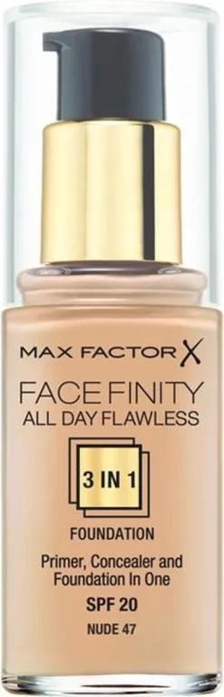 Max Factor Facefinity All Day Flawless 3-in-1 Liquid Foundation - 047 Nude 5 Max Factor Facefinity All Day Flawless 3-in-1 Liquid Foundation - 047 Nude -Cosmeticawinkel 386x1200 1