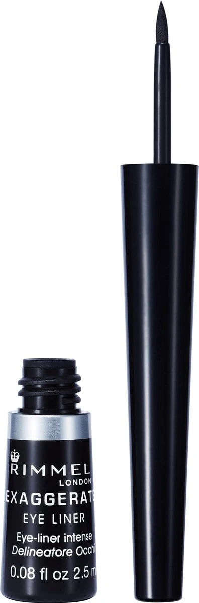 Rimmel London Exaggerate Eyeliner - 01 Black 4 Rimmel London Exaggerate Eyeliner - 01 Black - Afbeelding 4
