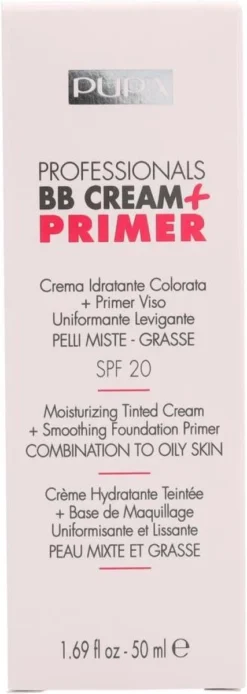 Pupa Milano BB Cream + Primer For Combination To Oily Skin - 001 Nude -Cosmeticawinkel 427x1200