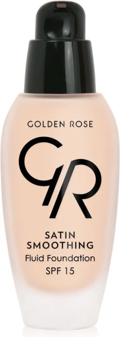 Golden Rose Satin Smoothing Fluid Foundation NO: 28 Vloeibare Foundation Met SPF15 En Vitamine E -Cosmeticawinkel 428x1200