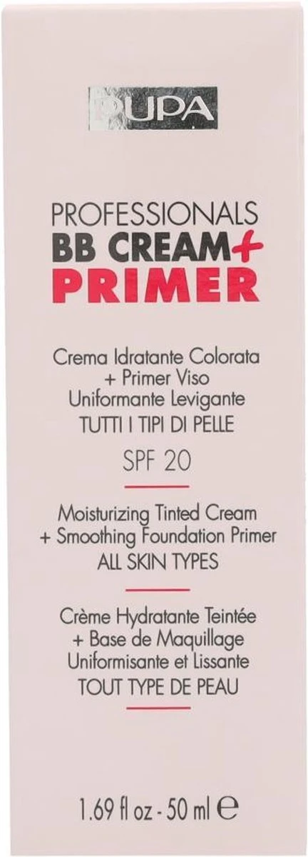 Pupa Milano Professionals BB Cream + Primer - 002 Sand 16 Pupa Milano Professionals BB Cream + Primer - 002 Sand - Afbeelding 16