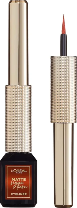L'Oréal Paris Matte Signature Eyeliner Van Superliner – Matte Liquid Eyeliner – Waterproof - 07 Copper – Bruin -Cosmeticawinkel 447x1200 2