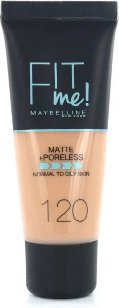 Maybelline Fit Me Matte & Poreless Foundation - 120 Classic Ivory 25 Maybelline Fit Me Matte & Poreless Foundation - 120 Classic Ivory -Cosmeticawinkel 465x1200