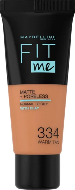 Maybelline Fit Me Matte & Poreless Foundation - 334 Warm Tan