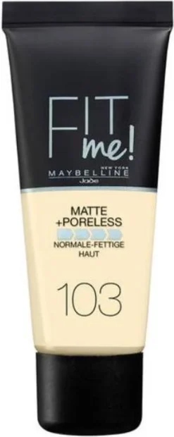 Maybelline Fit Me Matte & Poreless Foundation - 103 Pure Ivo - 30 Ml -Cosmeticawinkel 478x1200 2