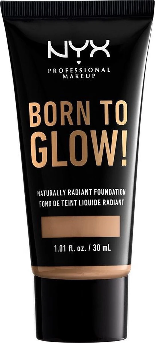 NYX Professional Makeup Born To Glow! Naturally Radiant Foundation - Tan BTGRF12 - Foundation - 30 Ml 1 NYX Professional Makeup Born To Glow! Naturally Radiant Foundation - Tan BTGRF12 - Foundation - 30 Ml