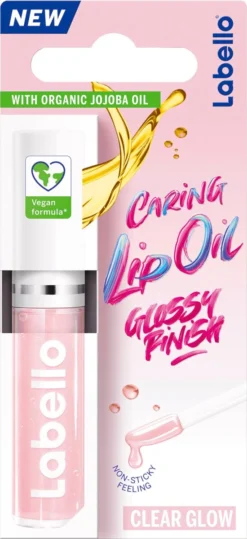 Labello Caring Lip Oil Clear Glow - 5.5 Ml 16 Labello Caring Lip Oil Clear Glow - 5.5 Ml -Cosmeticawinkel 550x1200
