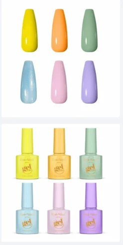 Braembles® - Gellak - Set - Flowers + Gratis -Nagelstickers- + -Nagelvijl- 6-delige - Gellak Starterspakket - Gel Nagellak - Pink Gellac - Gellac - Nagels - 10ML - UV-LEDlamp - Kerstcadeau - Kerst - -Cosmeticawinkel 601x1200 3