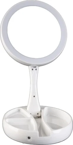 Dubbelzijdige Make Up Spiegel - Scheerspiegels Met LED Verlichting - Met USB Kabeltje - Vergroot Spiegel -Cosmeticawinkel 611x1200 1