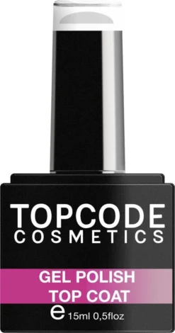 Top Coat Voor Gel Nagellak Van TOPCODE Cosmetics - Super Shine Top Coat - #MCMX501 - 15 Ml