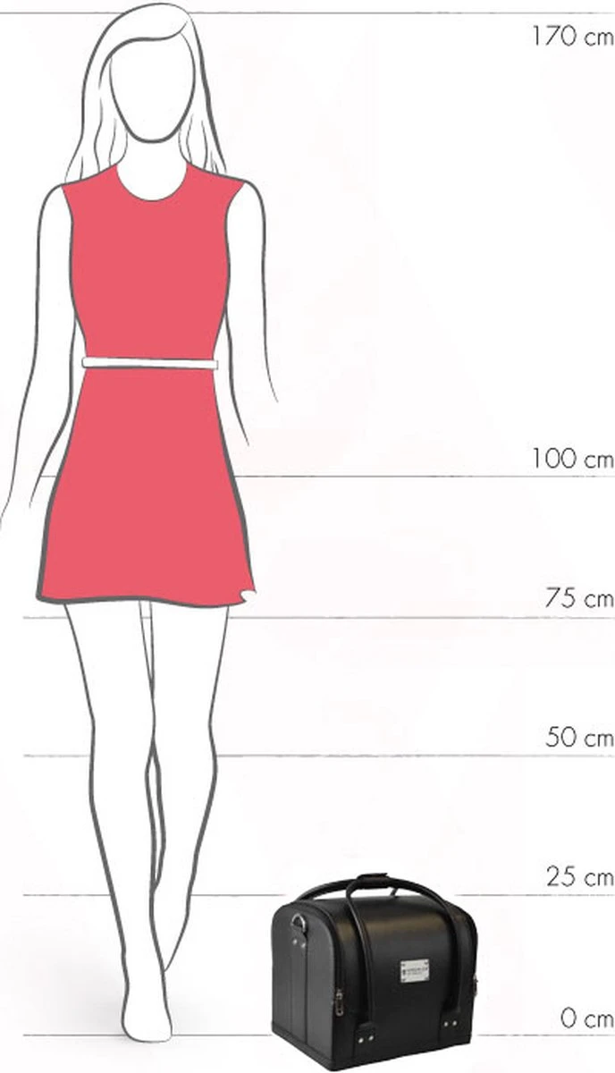 Praktische Handkoffer - Mat Zwart - Make-up, Nagel, Visagie Beautycase - Lichtgewicht - Met Draagriem 2 Praktische Handkoffer - Mat Zwart - Make-up, Nagel, Visagie Beautycase - Lichtgewicht - Met Draagriem - Afbeelding 2