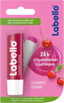 Labello Cherry Shine Lippenbalsem - 4 Balsems -Cosmeticawinkel 751x1200