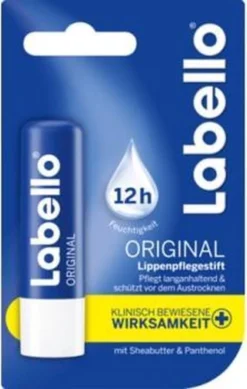 Labello - Lippenbalsem Classic - Lipverzorging - Lipbalm - Droge Lippen - 24 Uurs Werking - Dames - Meisjes - Kunststof - Blauw -Cosmeticawinkel 761x1200 1