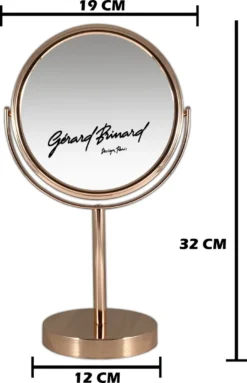 Metalen Make-up Spiegel Rosé Goud/Goud - 10x Vergroting 18cmØ -Cosmeticawinkel 774x1200 1