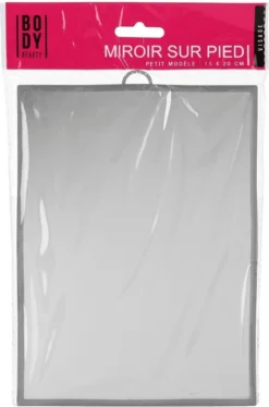 Basic Make-up Spiegel/scheerspiegel Op Standaard Kunststof 18 X 24 Cm Grijs - Badkamer/kaptafel Opmaakspiegels -Cosmeticawinkel 793x1200 6