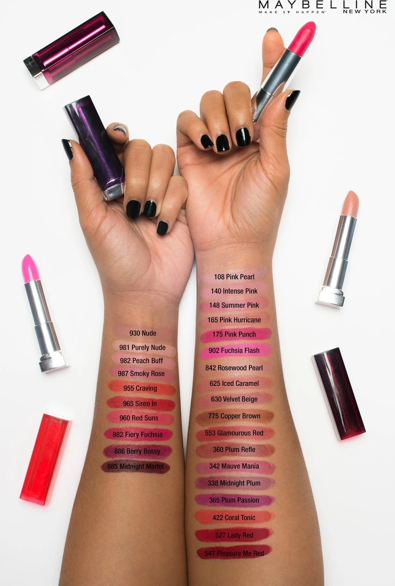 Maybelline Color Sensational - 965 Siren In Scarlett - Matte Rood - Lippenstift 5 Maybelline Color Sensational - 965 Siren In Scarlett - Matte Rood - Lippenstift - Afbeelding 5