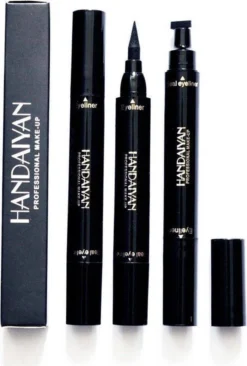 HANDAIYAN® | Eyeliner Met Wing Stempel | Zwarte Oog Stempel | 2 In 1 Eyeliner | Eyeliner Tool | Wing Eyeliner | Wing Stamp | 2 Stuks Per Verpakking