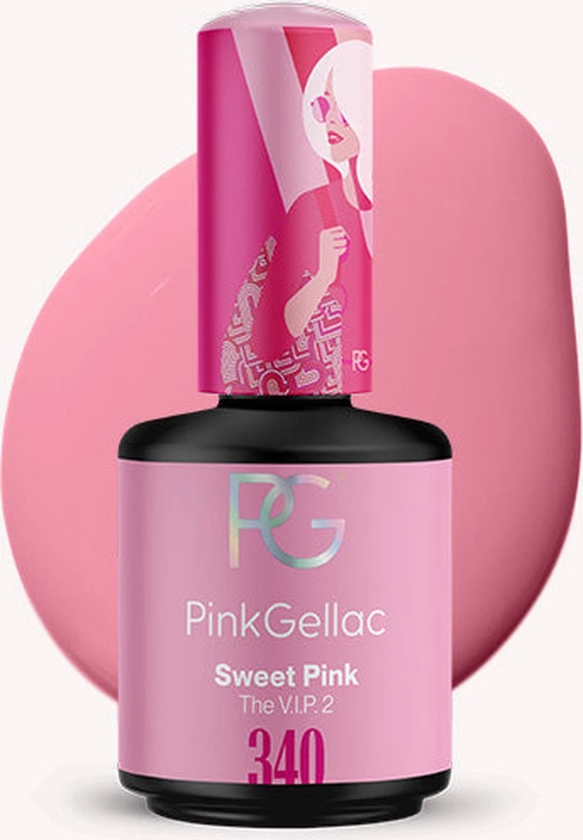 Pink Gellac - Sweet Pink - Gellak - Vegan - Roze - Glanzend - 15ml 1 Pink Gellac - Sweet Pink - Gellak - Vegan - Roze - Glanzend - 15ml
