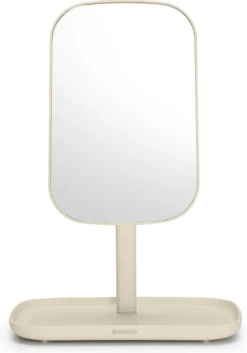Brabantia ReNew Make-up Spiegel - Met Accessoireschaal - Soft Beige