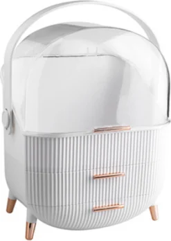 Be-Inspired® Beautycase – Make Up Organizer – Make-up Koffer – Cosmetica Tas – Met Lades – Opberger – Storage Box - Wit -Cosmeticawinkel 851x1200 2